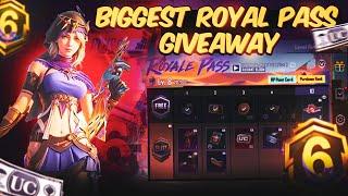 Biggest Royalpass giveaway | Bgmi New Royale Pass | Free UC