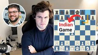 Magnus Carlsen Battles the Indian Game Against Maxime!