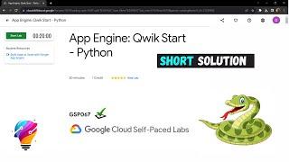 App Engine: Qwik Start - Python || [GSP067] || Solution