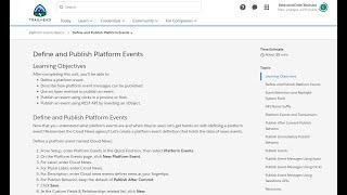 Trailhead - Platform Developer II  - Platform Events Basics - Define and Publish Platform Events