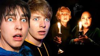 Reacting To KallMeKris and CelinaSpookyboo Ghost Hunting!