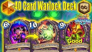 NEW Azari Rin Control Warlock Deck Burns Deck Instantly At Perils in Paradise Mini-Set | Hearthstone