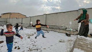 ️Taybeh and the kids' adventure on a beautiful snowy day