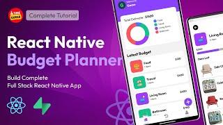 React Native  Full Stack App | React Native Budget Planner App |  | Expo, Supabase, Kinde