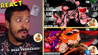 GALACCINE LANÇOU DUAS PEDRADAS!! REACT FANSING GOLDEN LAND E GAMEBREAKER