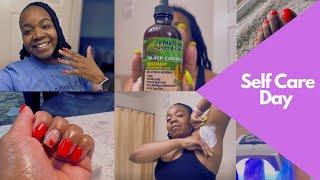 Stress Hair Loss + At Home Waxing + Nail Appointment | My Self Care Day