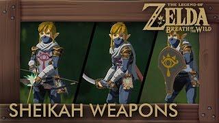 Zelda Breath of the Wild - All Sheikah Weapons (Complete Set Location)