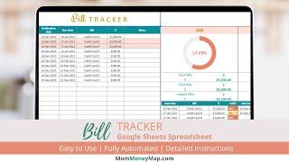 Bill Tracker Spreadsheet (Google Sheets)