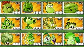 PvZ 2 Mod Tournament - All Best GREEN Plants Level 1 - Who is Best?