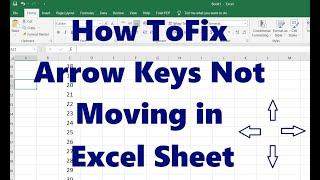 How To Fix Arrow Keys Not Working in MS Excel - Simple Fix