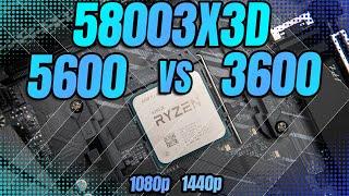 Ryzen 3600 vs 5600 vs 5800X3D | 19 Games Tested | 1080p 1440p