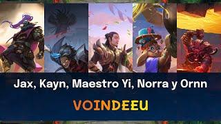 Jax, Kayn, Maestro Yi, Norra y Ornn | Voces e interacciones castellano | LoR set 6 | parte 3/5