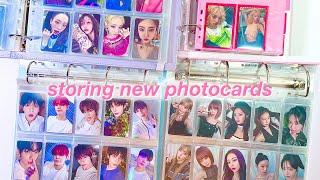  storing and organizing kpop photocards #19  aespa, le sserafim, rosé, twice, ot5 txt + more !!