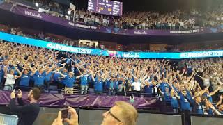 The "Viking Clap" at the Finland-Iceland game