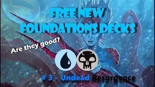 NEW FREE FOUNDATIONS DECK IN MTG ARENA Deck #3 - Undead Resurgence!