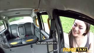 Cute Japanese (Rae Lil Black) First time in UK and ride in Fake Taxi.