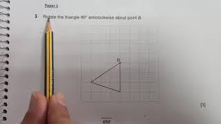 How to rotate a shape around a fixed point using a tracing paper