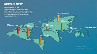 Easy steps animation in PPT | World map Infographic presentation | BigHero27 Presents