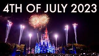Magic Kingdom 4th of July 2023 Fireworks 4K -Disney Celebrate America 4th of July Concert in the Sky