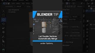 Blender: Merge overlapping vertices with Auto Merge #blendertutorial #blender3d #shorts