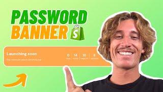 Add Countdown Banner to Password Page in Shopify 2024 | Dawn Theme