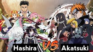 Hashira Vs Akatsuki || Demon Slayer Vs Naruto Shippuden