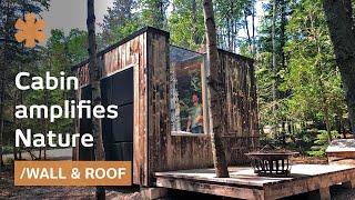 Brothers build boreal utopia of open-roof cube cabins in nature