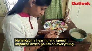 Neha Kaul, a hearing and speech impaired artist, speaks through her paintings