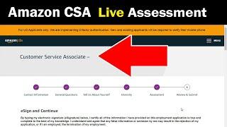 Amazon CSA Online Test Interview Questions And Answers | Customer Service Associate Assessment