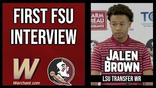 Jalen Brown LSU Transfer WR First FSU Interview | FSU Football | Warchant TV #FSU