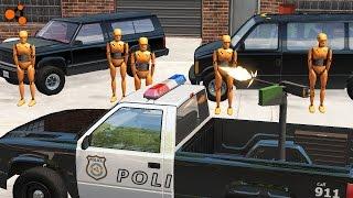 Beamng Drive - Police Chase Machine Gun vs Bandits