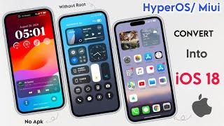 Xiaomi HyperOS Convert Into iOS 18 With All Features - Dynamic Islands Depth wall More.. - Miui 14 