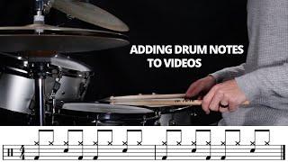 How to Add Drum Notation to Videos Using FREE Software