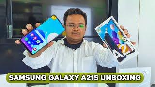 Samsung Galaxy A21s Unboxing & First Look Black Colour - Infinity-O Display | 5000mAh | 48MP | Hindi