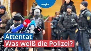 Pressekonferenz der Magdeburger Polizei zum Anschlag auf dem Weihnachtsmarkt | MDR+