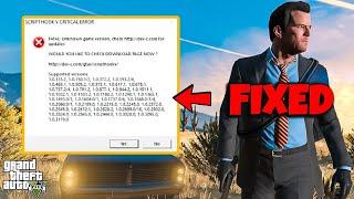 How to Fix Script hook V Critical Error | GTA V September 2024 Update Error | Battle Eye Launcher