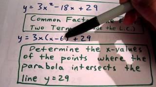 Convert to Vertex Form by Partial Factoring