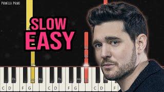 Michael Buble - Let It Snow! | SLOW EASY Piano Tutorial by Pianella Piano