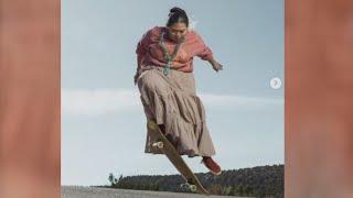 Navajo woman becomes viral sensation with skateboarding videos