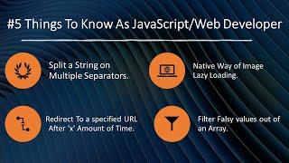 Things To Know As JavaScript/Web developer | HTML Part - 5