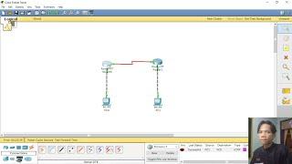 routing dinamic : RIP ( menghubungkan 2 router dan 2 Pc client)