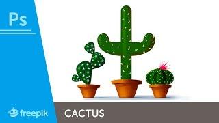 PROMO - How to create different cactus Illustrations in Adobe Photoshop | Freepik