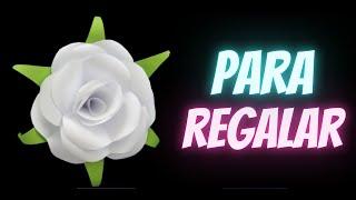 How to make an easy white paper rose  Origami white flower