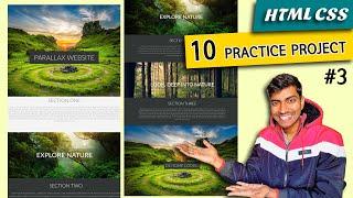 #3 - Parallax Website  | HTML CSS 10 Practice Projects for Beginners | 2023 | Hindi