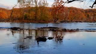 8 Hours Of Relaxing Flowing River Near Sunset | Relaxing Waterfall Sounds For Sleeping