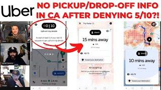 ISSUE With Uber's Upfront Details For Trips In California