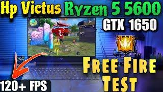 Hp Victus Ryzen 5 5600h+gtx1650 Free Fire Gaming TestBest Laptop Under 50k-60k For Free Fire Gamer