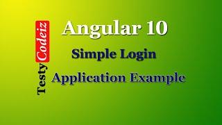 Angular 10 login simple login application|#Angular login App| Angular login Application step by step
