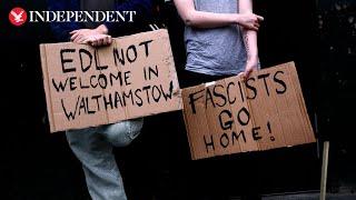 Aerial footage shows huge scale of London anti-racism protests