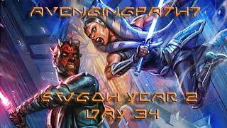 SWGOH DAY YEAR  2 DAY 34  | Following the APGAINS Farming Guide